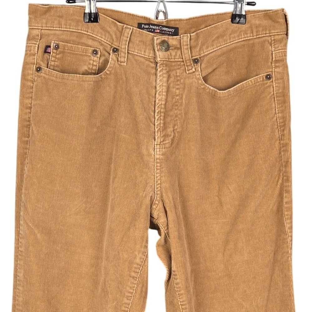 Polo Jeans Co Corduroy Pants Womens Size 8 Tan‎ Stretch Straight Ralph Lauren